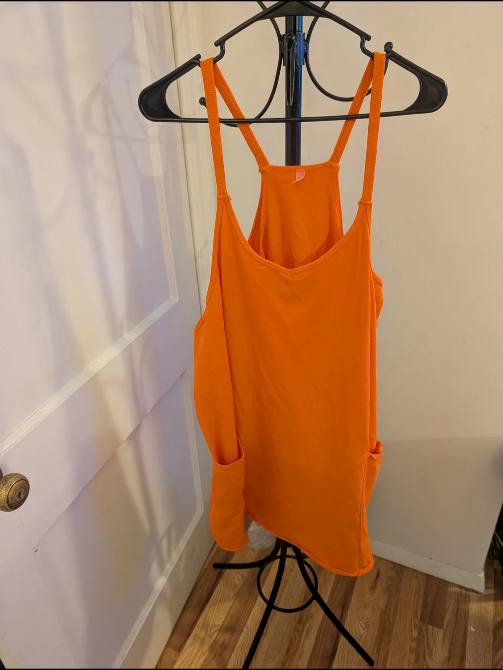 Free People Orange Romper With Pockets Size XL